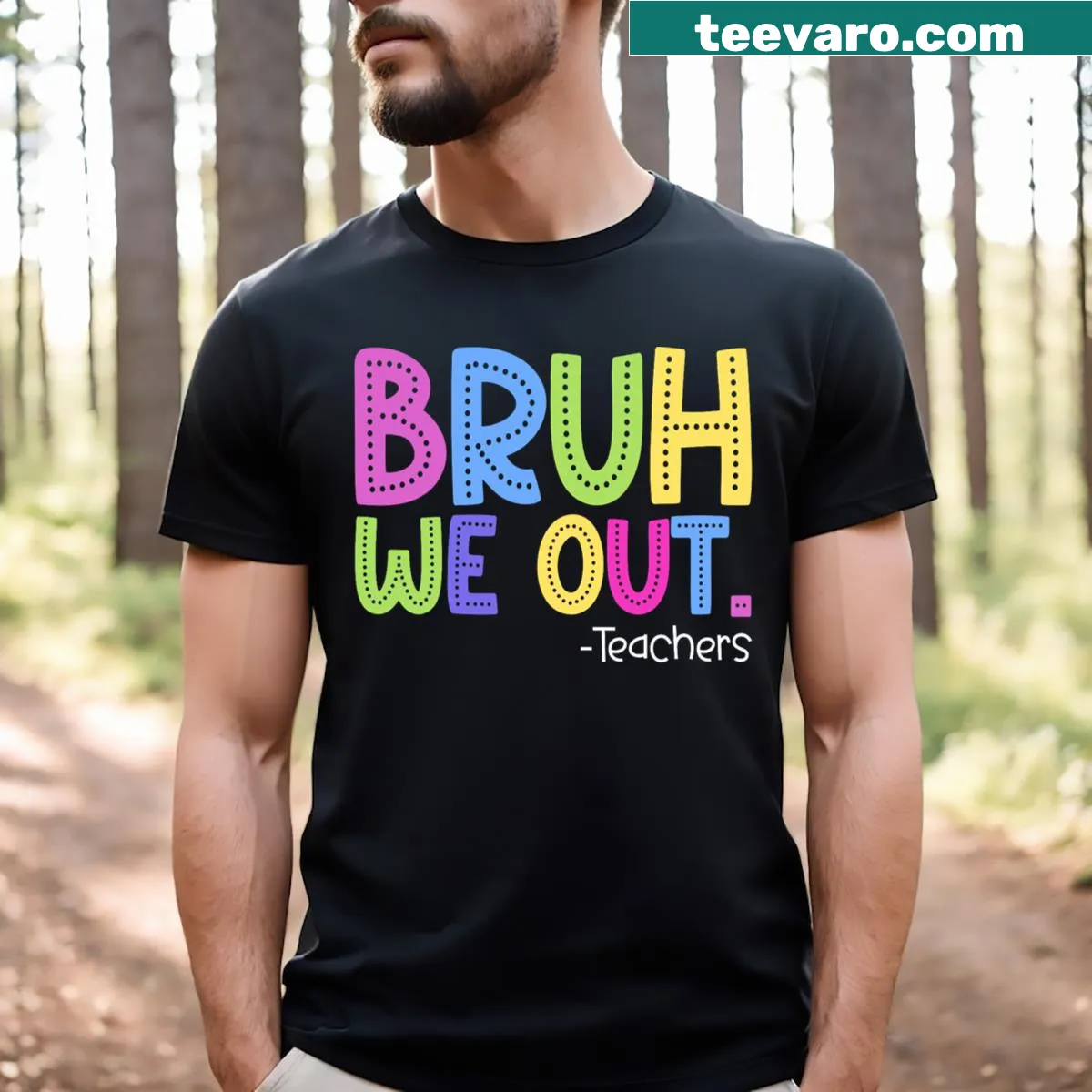 Funny teacher t-shirt celebrating the end of the school year — on a men's t-shirt