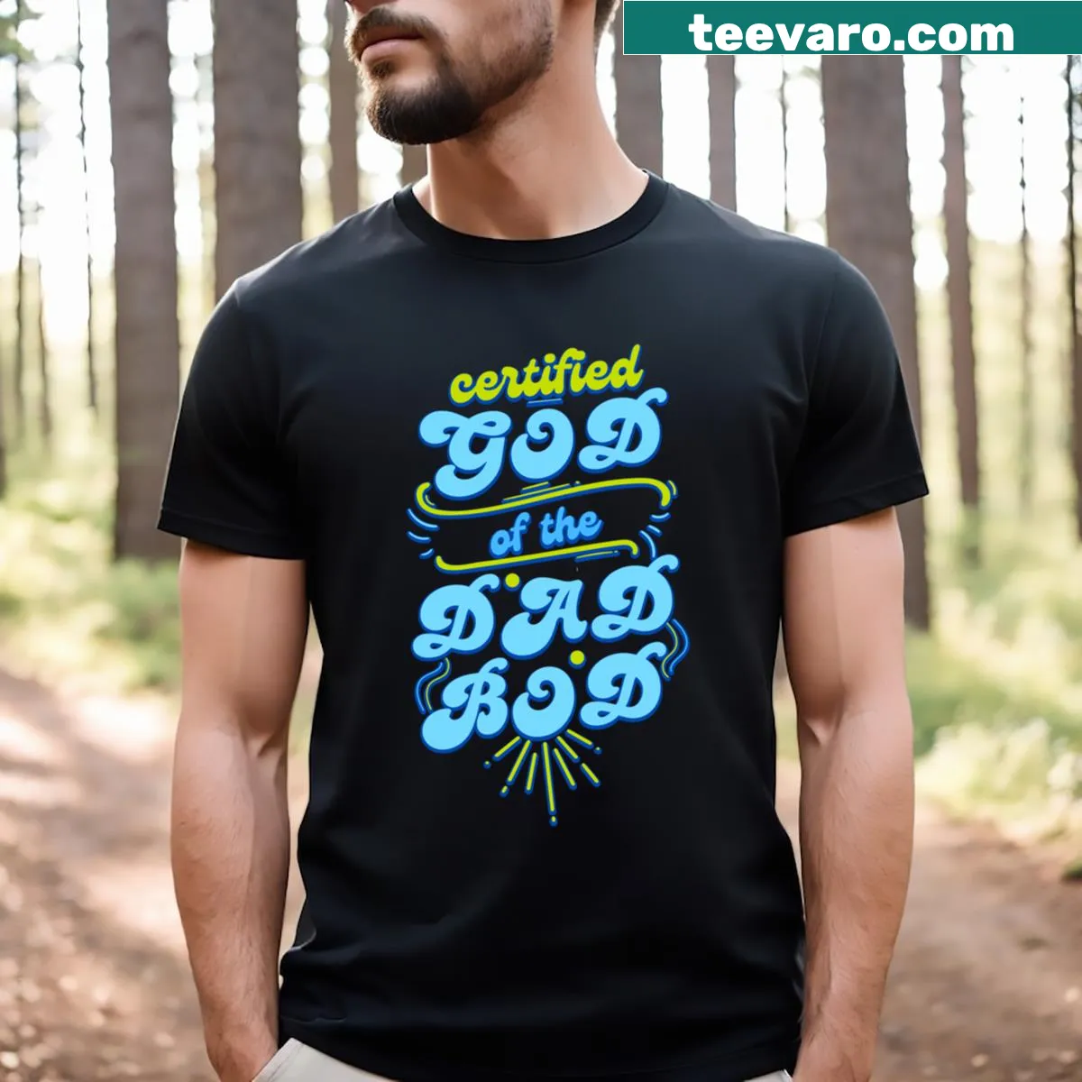 Funny quote T-shirt celebrating 'Dad Bod' humor — on a men's t-shirt