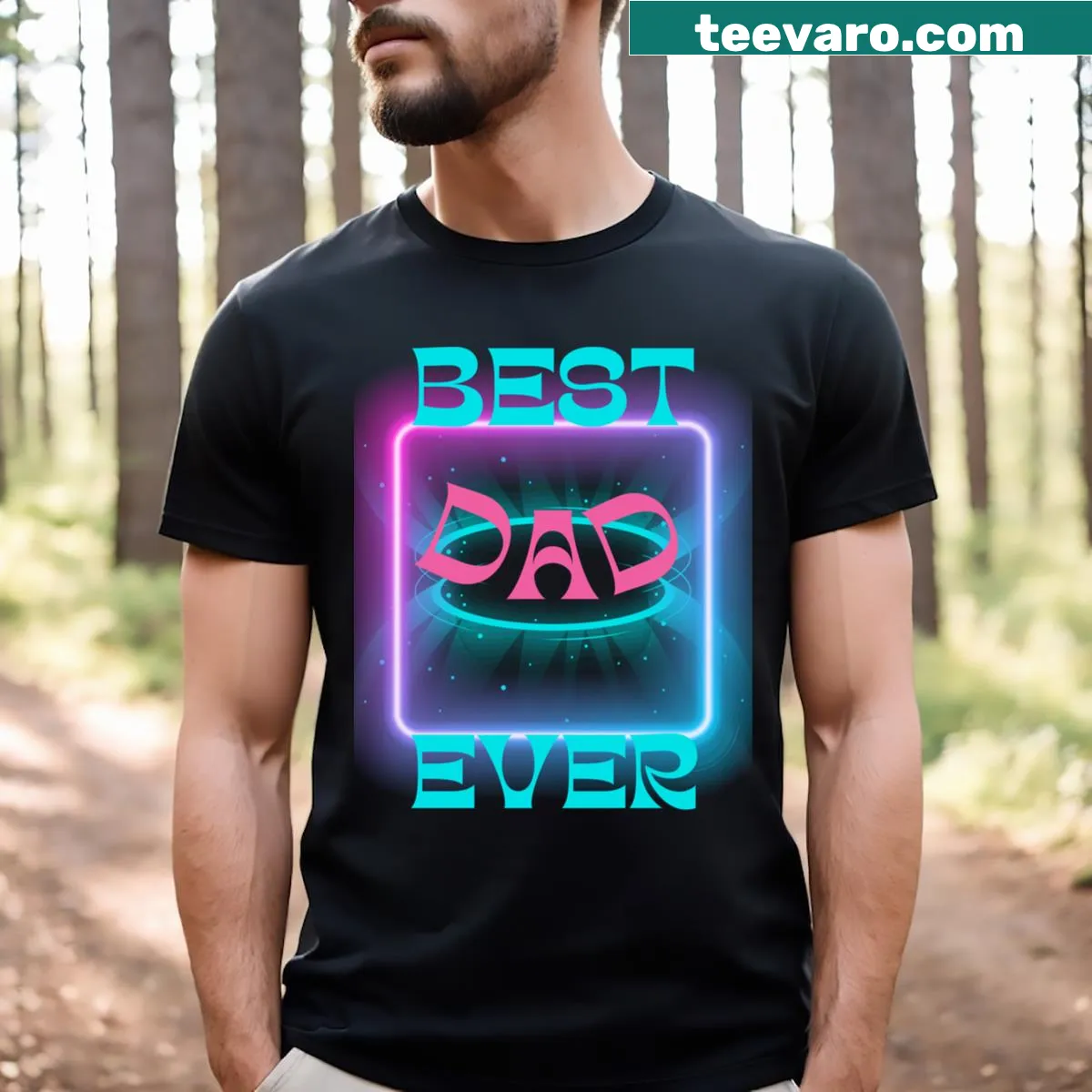 Sentimental typography t-shirt honoring a dad's memory — on a men's t-shirt