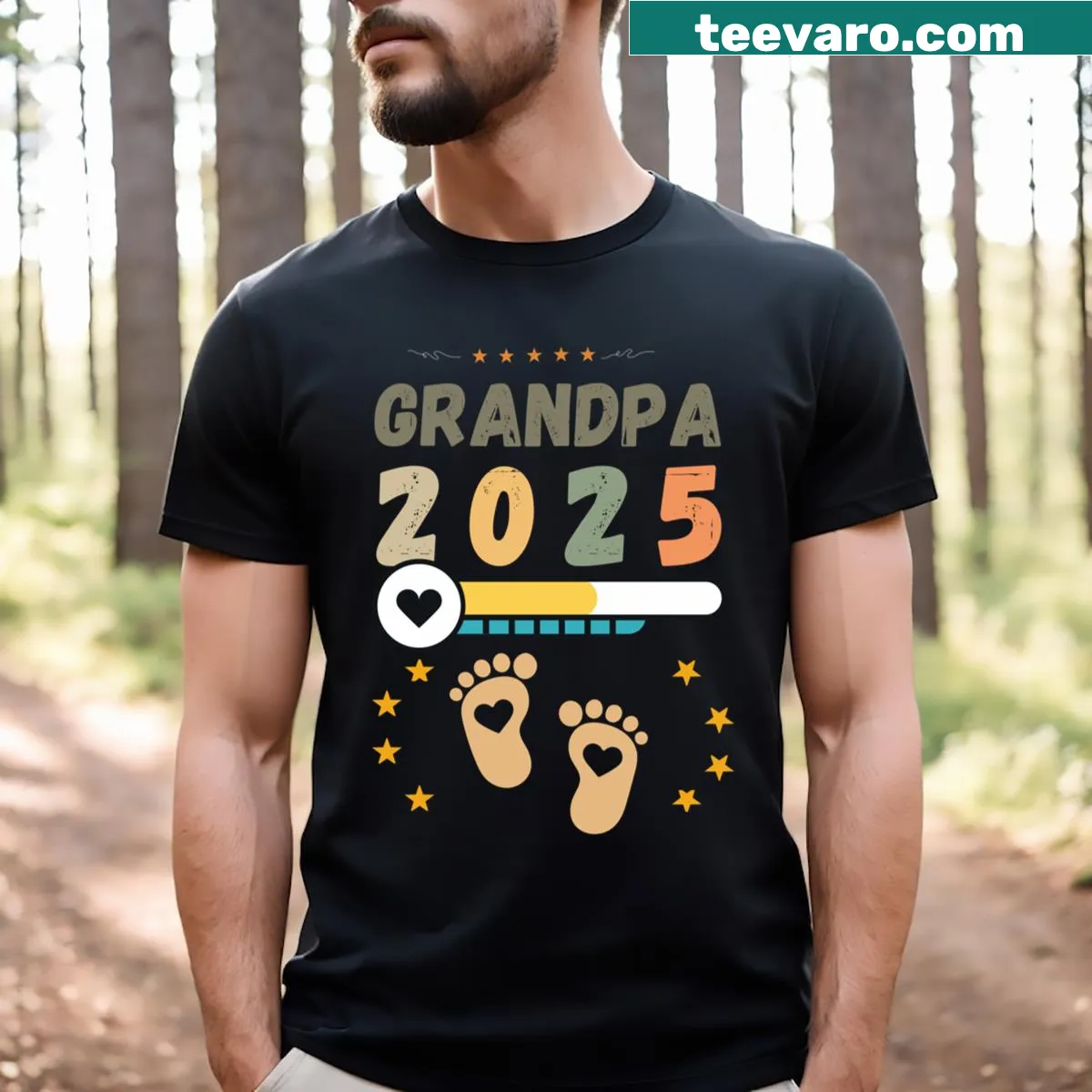 Humorous text design for grandpas on a T-shirt — on a men's t-shirt