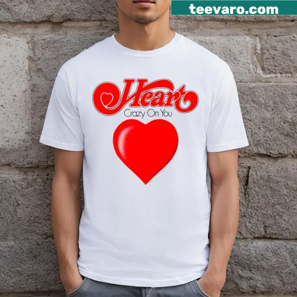 T-shirt with 'Crazy On You' text and Heart band tribute