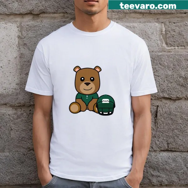 Cartoon Kaibear T-shirt featuring New York Jets themes