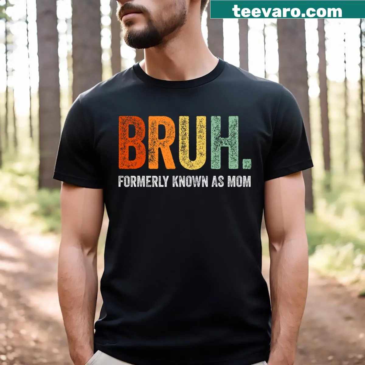 Funny text design celebrating the humorous side of motherhood. — on a men's t-shirt