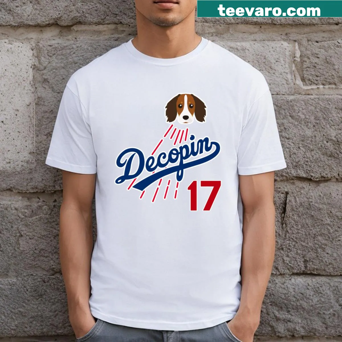 Cute illustration of Shohei Ohtani's dog — on a men's t-shirt