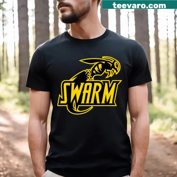 Bold sports logo T-shirt from Swarm Sports brand