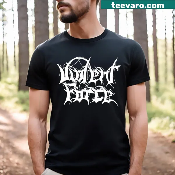 Graphic T-shirt featuring Violent Force band logo
