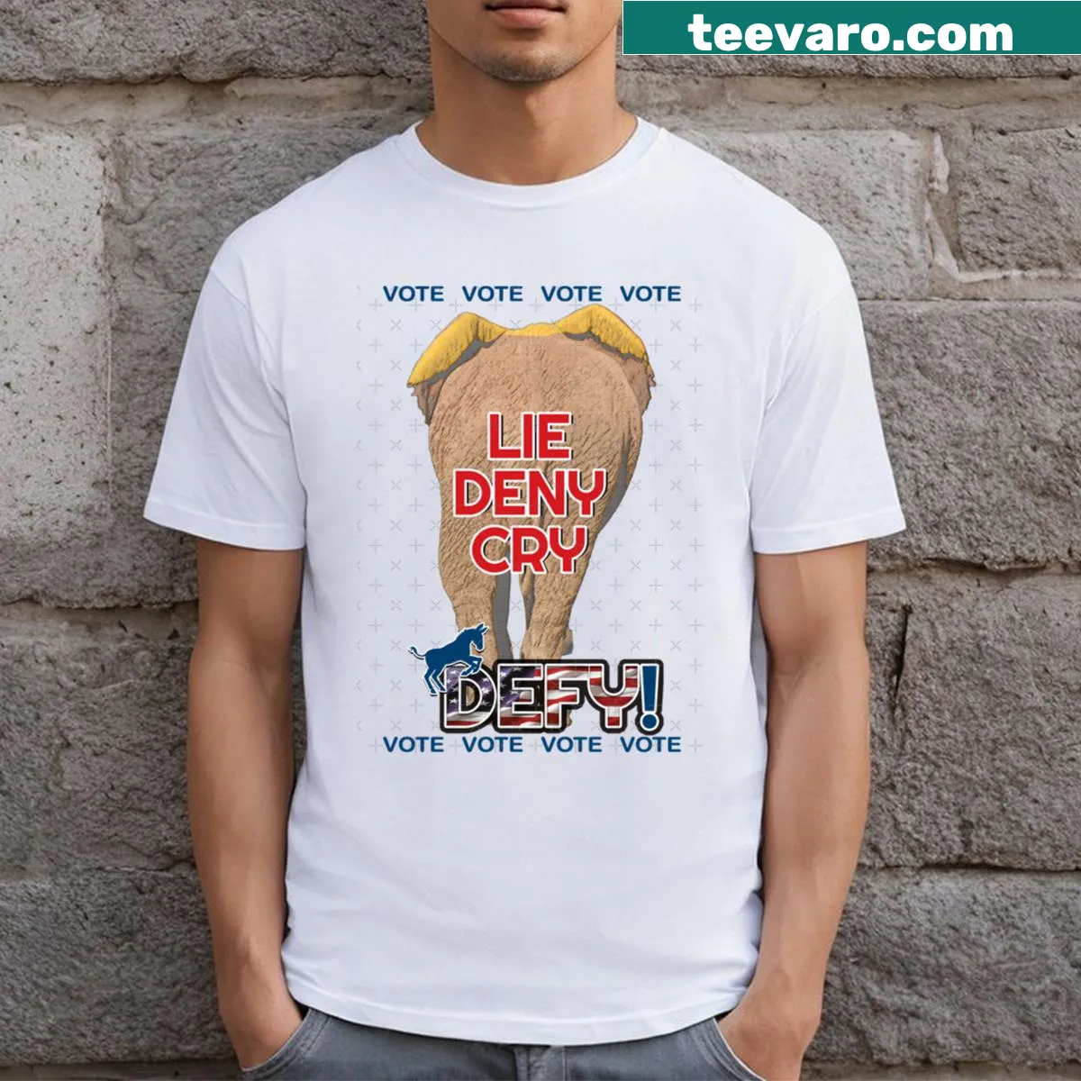 Funny political slogan T-shirt expressing frustrations humorously. — on a men's t-shirt