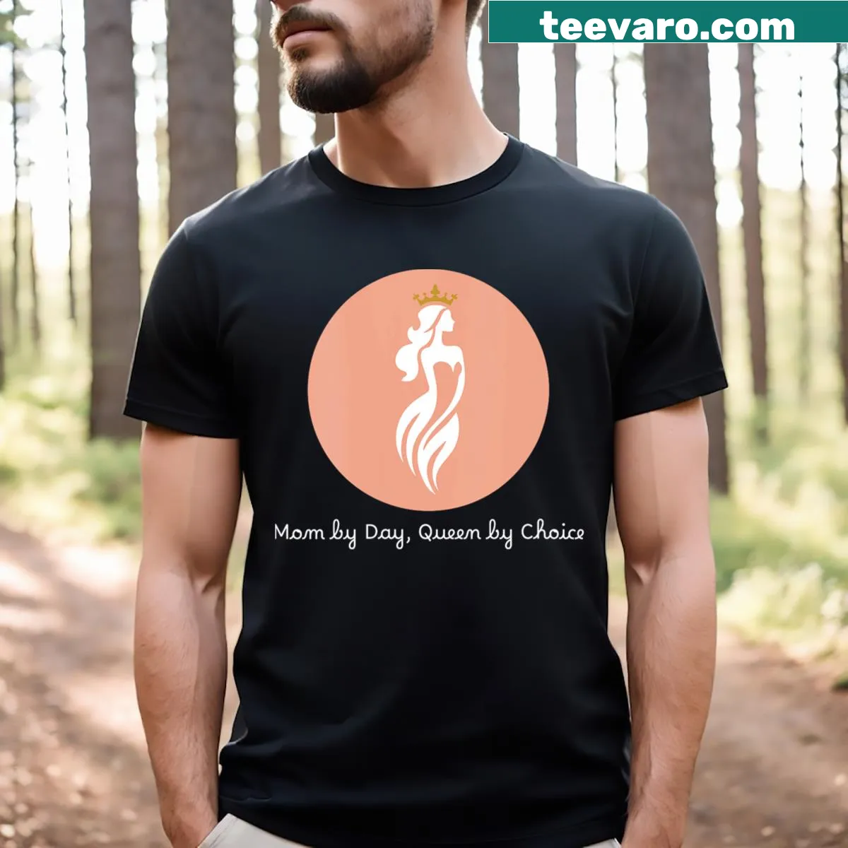 Empowering V-neck t-shirt for moms with inspiring saying — on a men's t-shirt