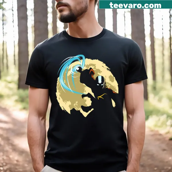 Illustrated Avatar The Last Airbender T-shirt featuring iconic characters