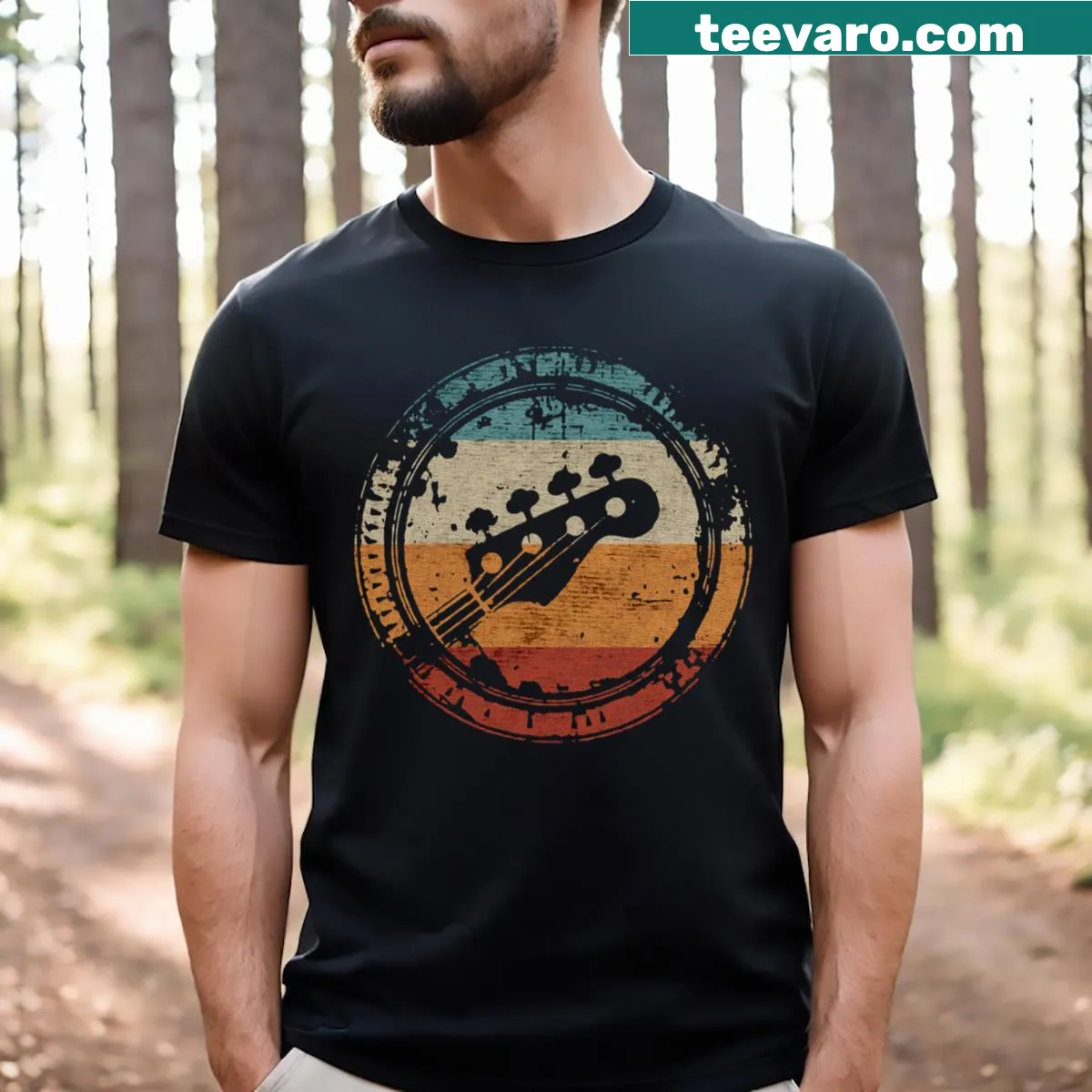 Bold typography Bass Music Electro T-shirt — on a men's t-shirt