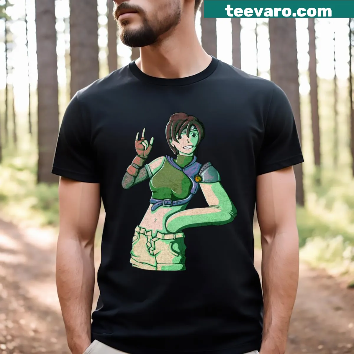 Cute Buttercup Girls T-shirt with flower illustration — on a men's t-shirt