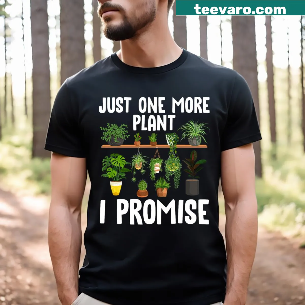 Artistic design celebrating plant lovers on a T-shirt — on a men's t-shirt