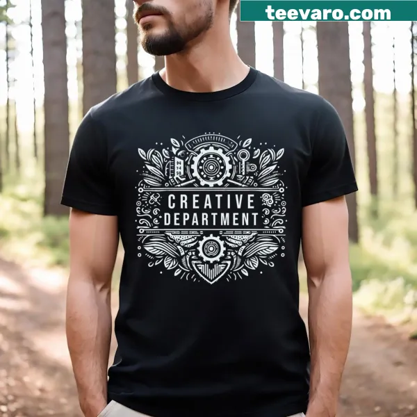 Creative Department text on a minimalist T-shirt