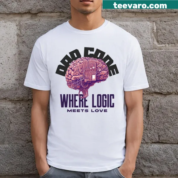 Funny Dad Code t-shirt featuring clever typography about fatherhood.