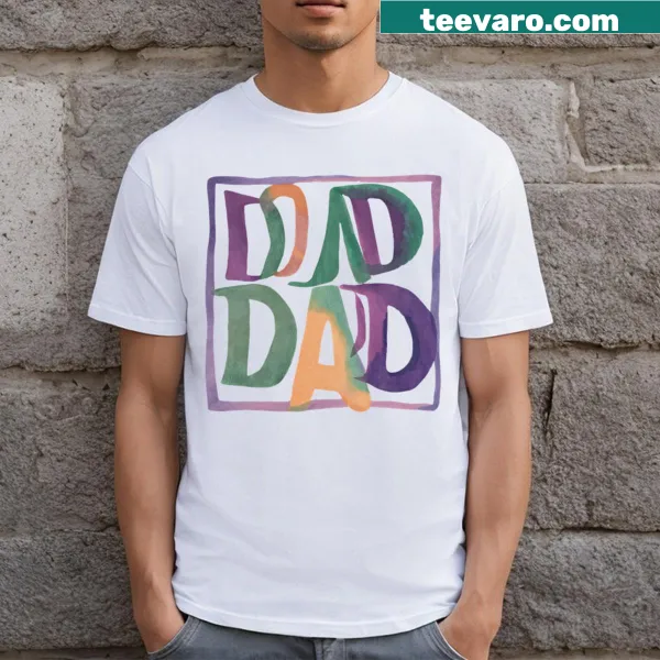 Simple Dad Dad t-shirt with bold typography.