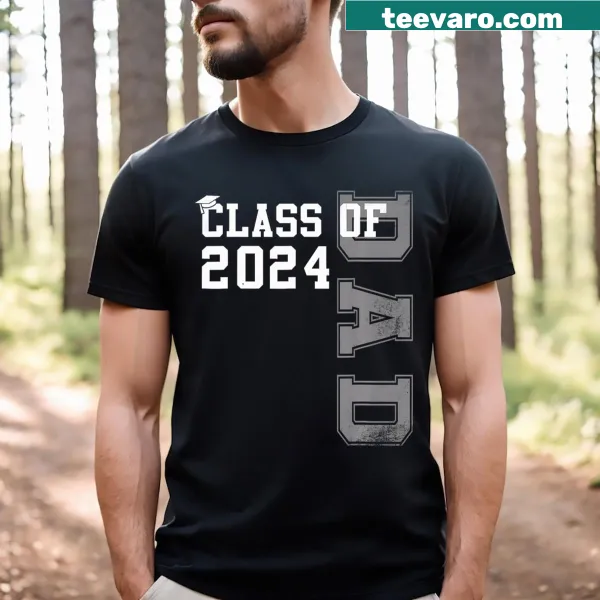 Proud Dad Senior 2024 T-shirt for celebrating graduation.