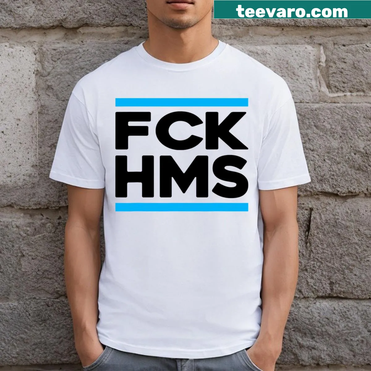 Vintage-style t-shirt with an edgy humorous phrase — on a men's t-shirt