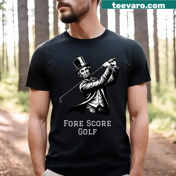 Golf pun and Abe Lincoln-themed T-shirt