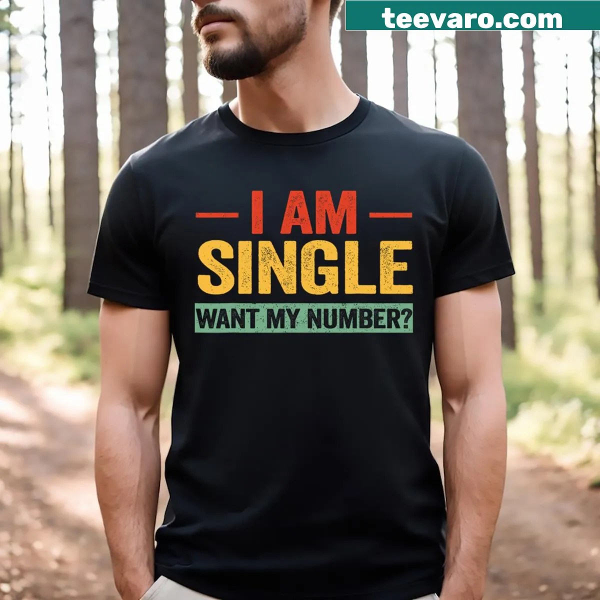 Vintage distressed t-shirt with bold text about being single — on a men's t-shirt