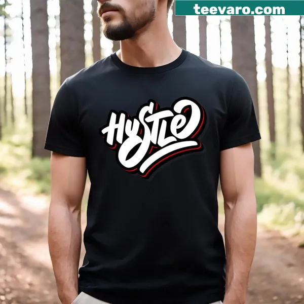 Urban graffiti-style motivational typography on a T-shirt