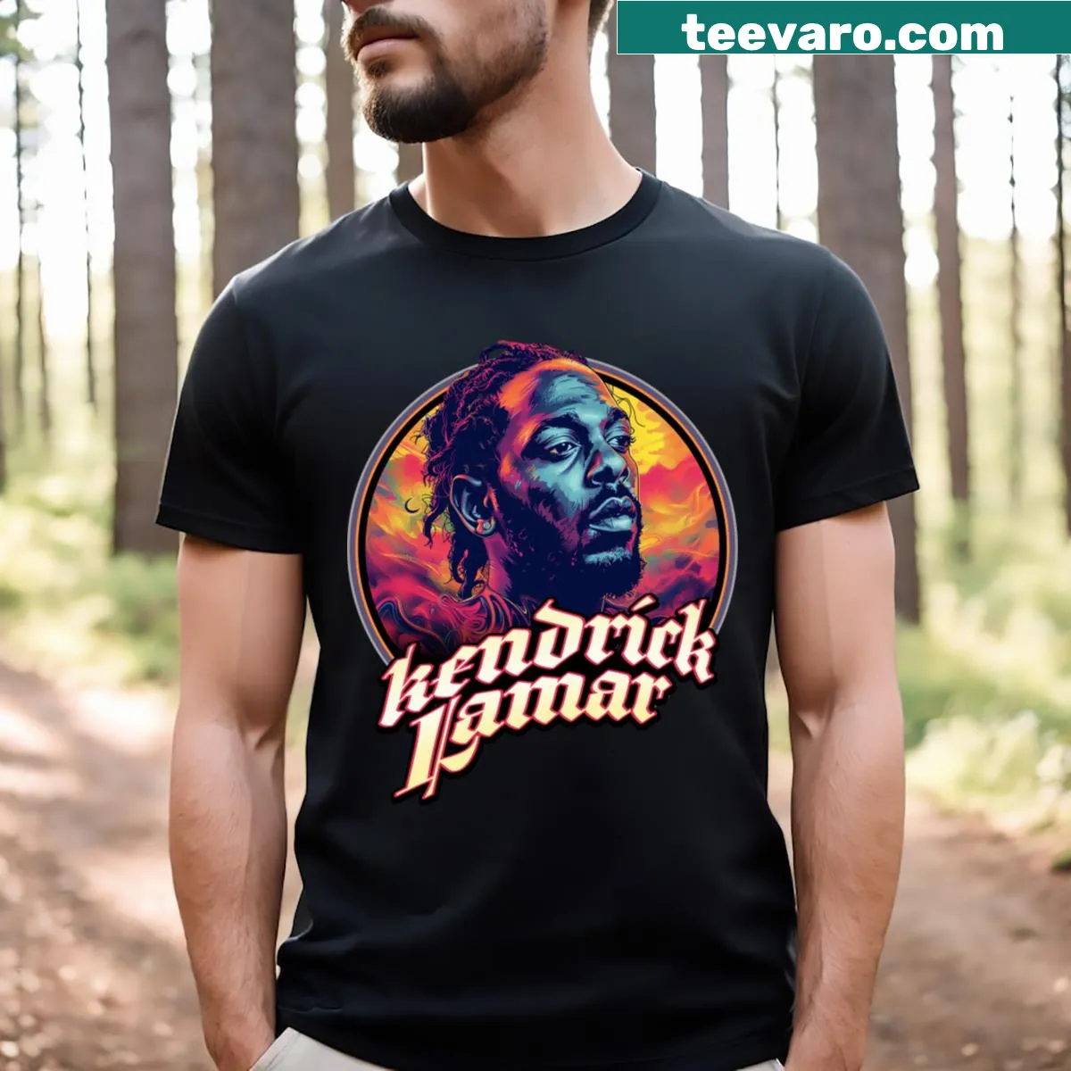Simple Kendrick Lamar t-shirt with clean typography design — on a men's t-shirt