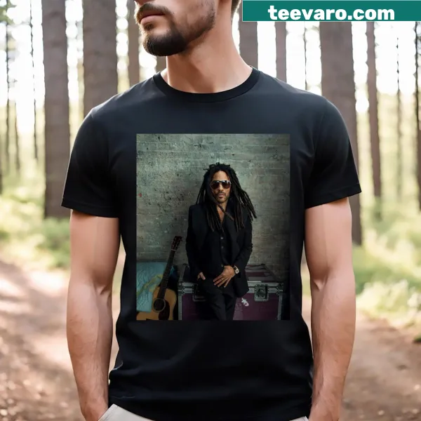 Vintage-distressed graphic honoring Lenny Kravitz on a T-shirt