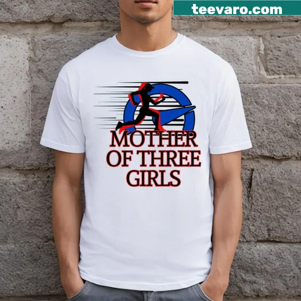 Heartfelt 'Mother Of Three Girls' T-shirt celebrating family