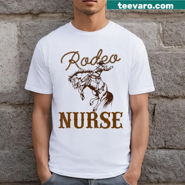 Nurse-themed first birthday T-shirt with cowboy design