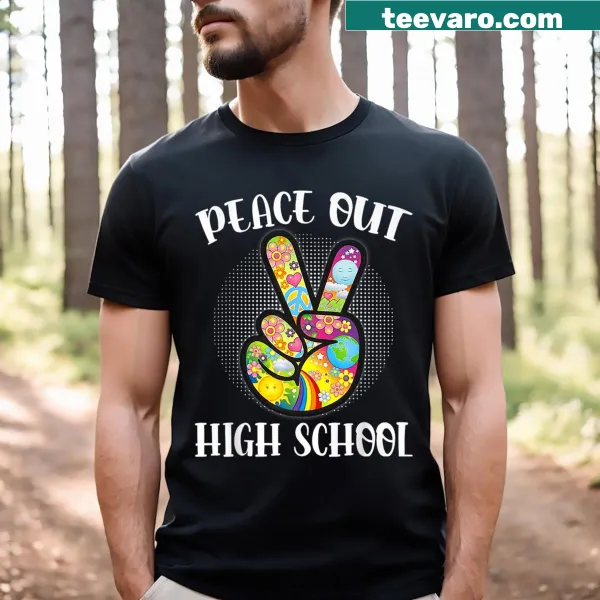 Celebratory typography for high school graduation on t-shirt