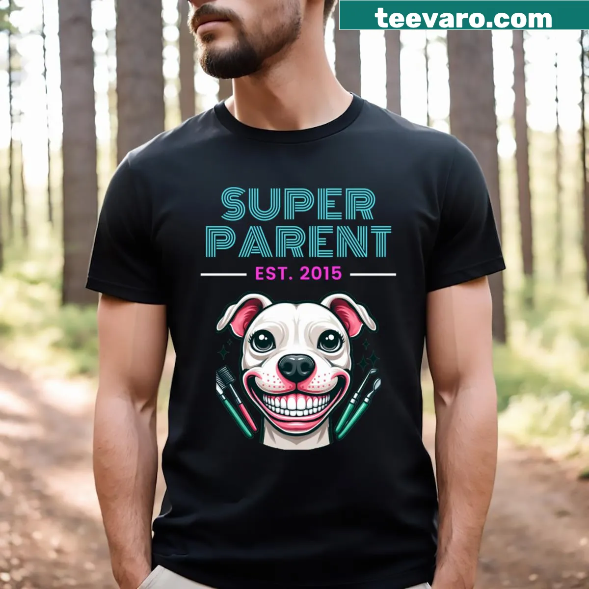 World's Best Dad III text graphic T-shirt — on a men's t-shirt