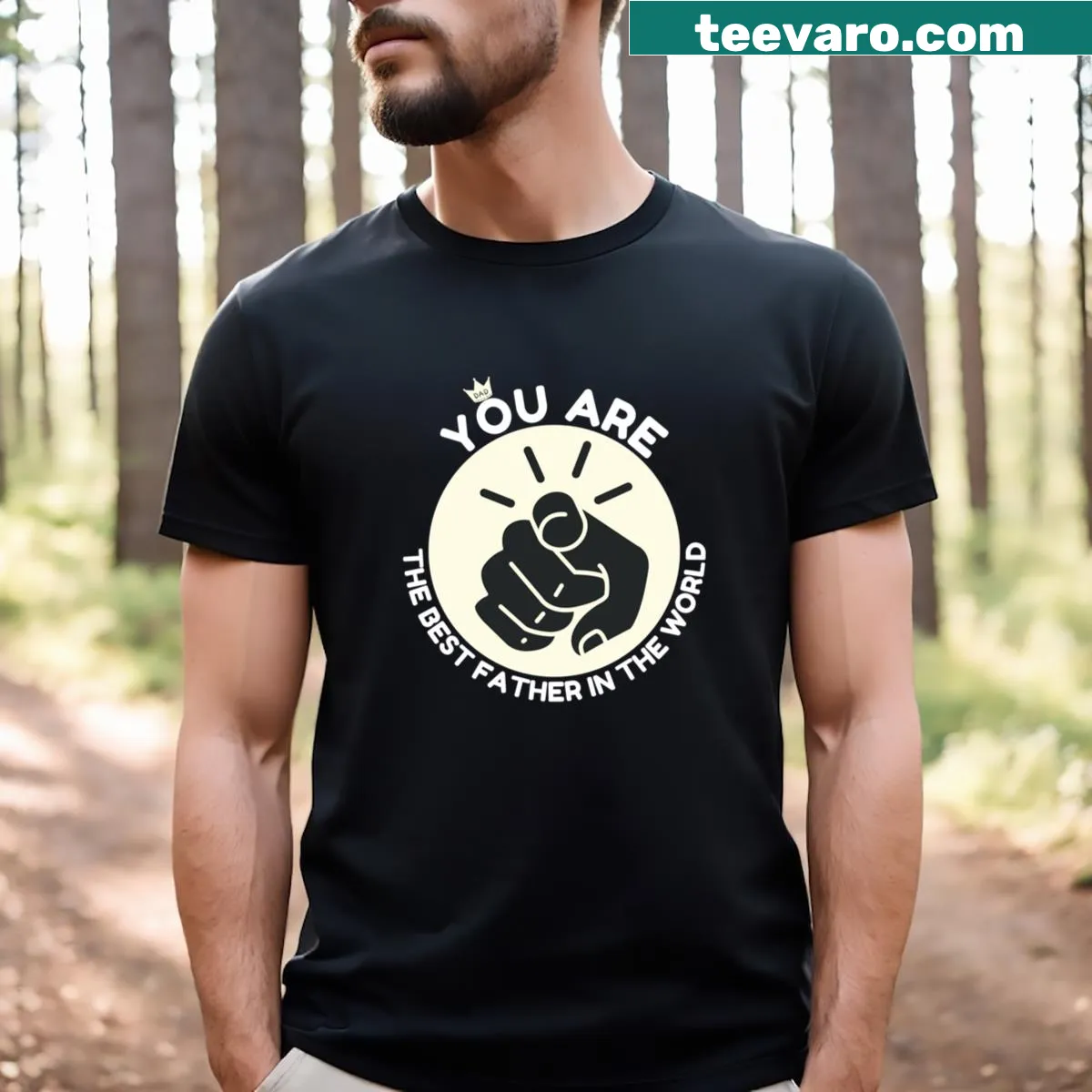 Sentimental t-shirt stating 'You Are The Best Father In The World' — on a men's t-shirt