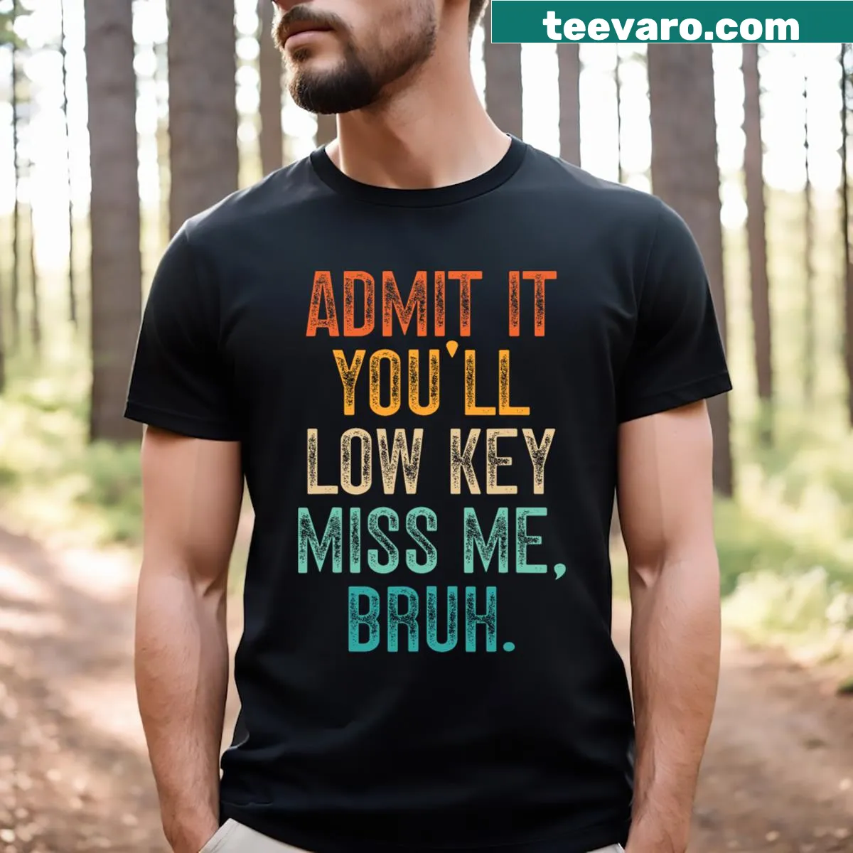 Funny teacher t-shirt with text about being missed by students — on a men's t-shirt