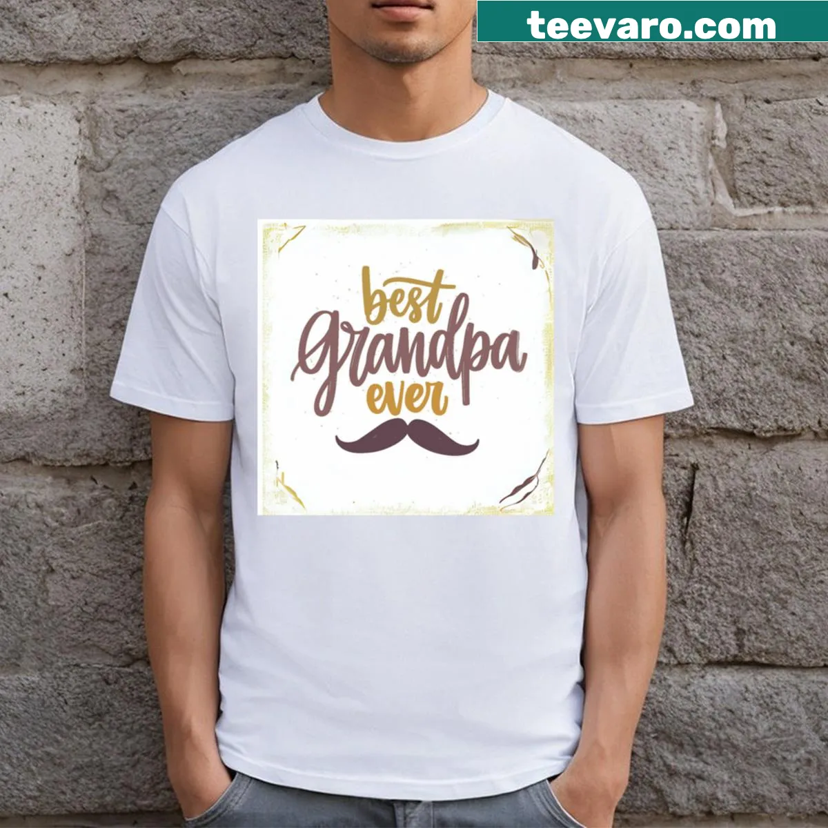 Text-based T-shirt honoring grandfathers — on a men's t-shirt