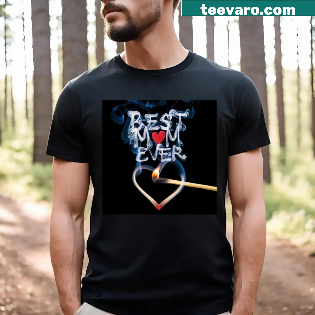 Text-based T-shirt celebrating mothers — on a men's t-shirt