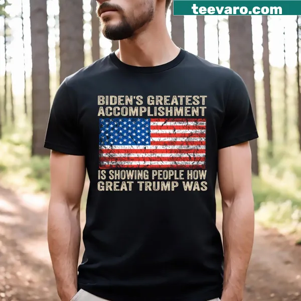 T-shirt featuring a humorous political commentary on Biden and Trump.