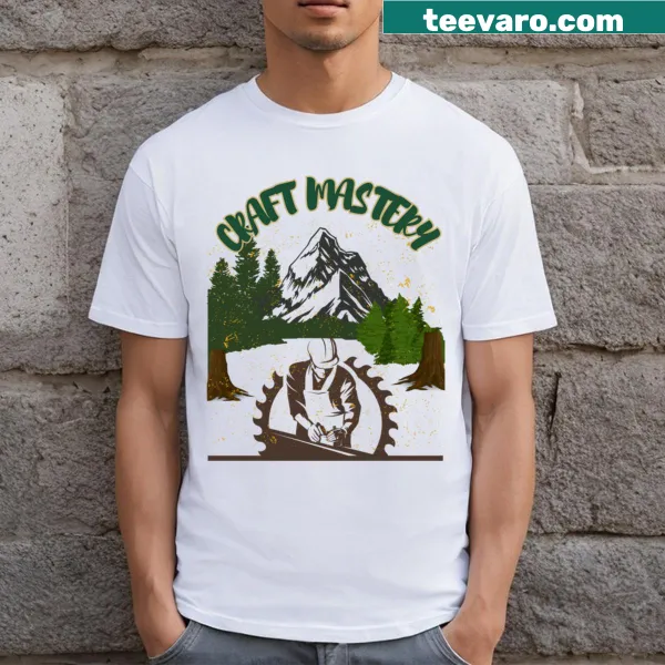 Craft Mastery shirt with elegant typography promoting creativity