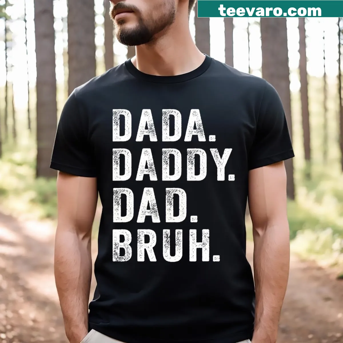 Funny vintage Dad Bruh t-shirt with humorous text — on a men's t-shirt