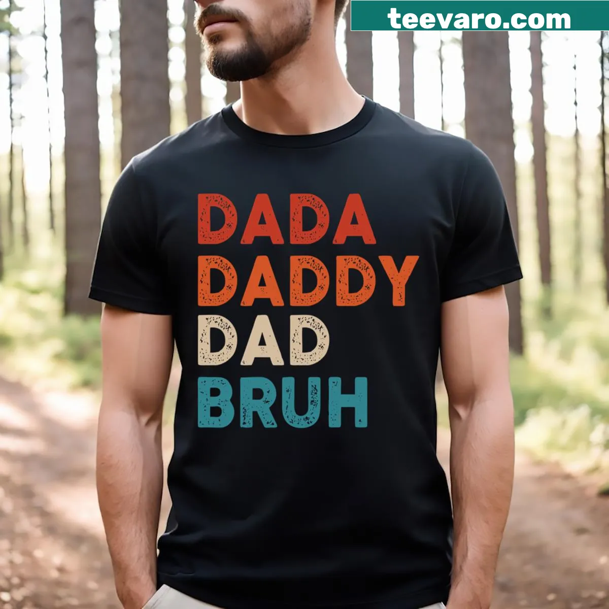 Vintage distressed T-shirt with humorous dad quotes for Father's Day — on a men's t-shirt
