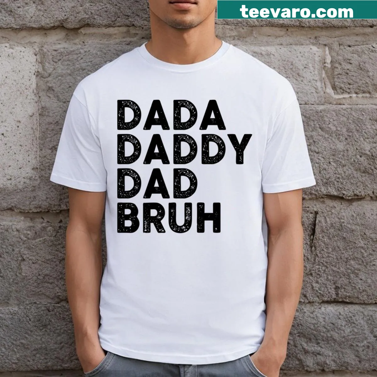 Funny vintage-style T-shirt with sarcastic quotes for dads — on a men's t-shirt