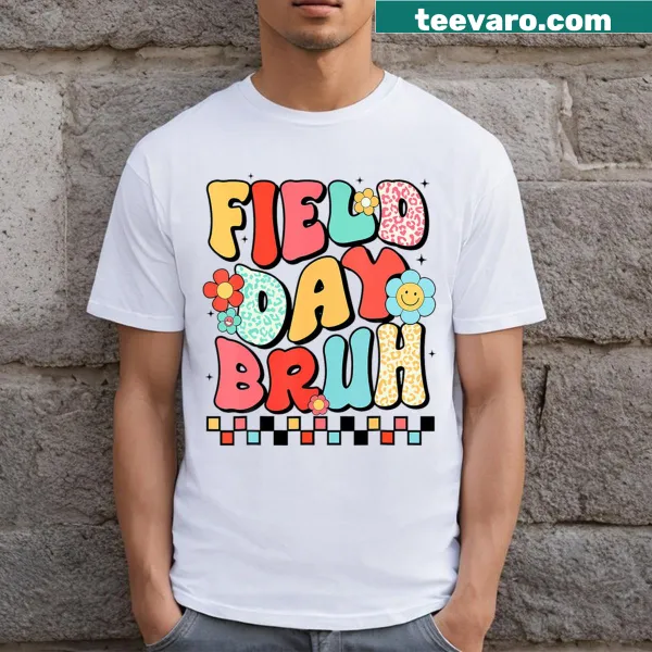 Funny teacher T-shirt with the phrase 'Bruh, Groovy!' for Field Day
