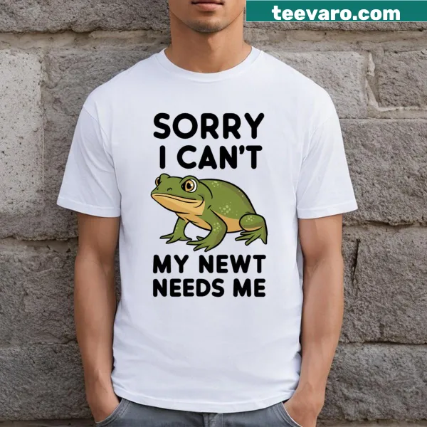 Funny t-shirt featuring newt-themed graphic for amphibian lovers