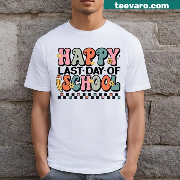 Funny end of school teacher t-shirt celebrating the last day