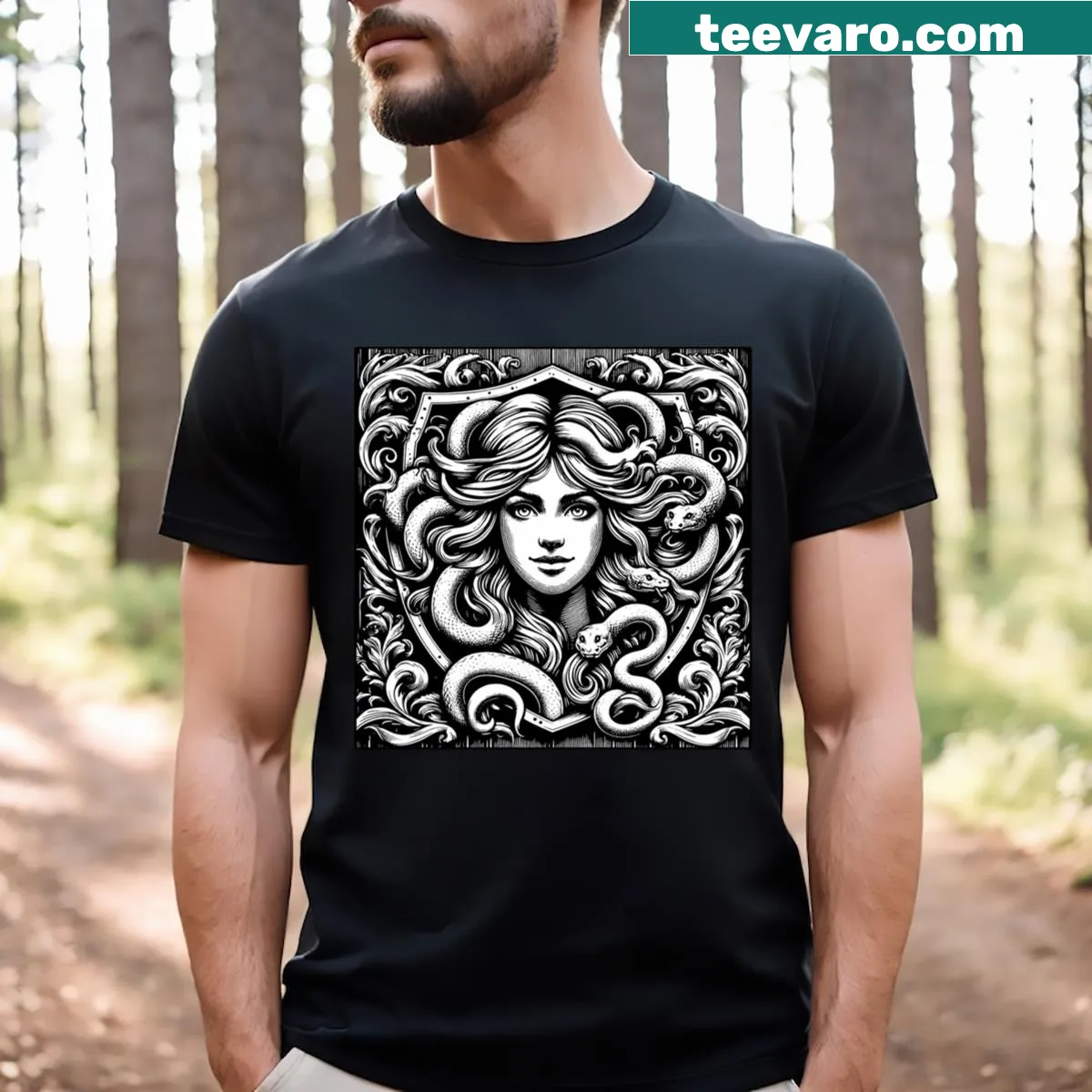 Illustration of a jellyfish showcasing marine life — on a men's t-shirt