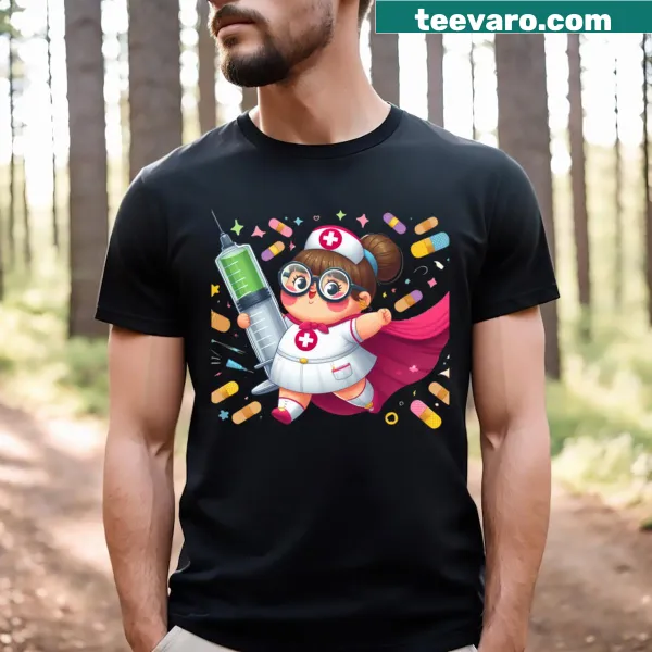 Funny t-shirt for nurses with humorous graphic