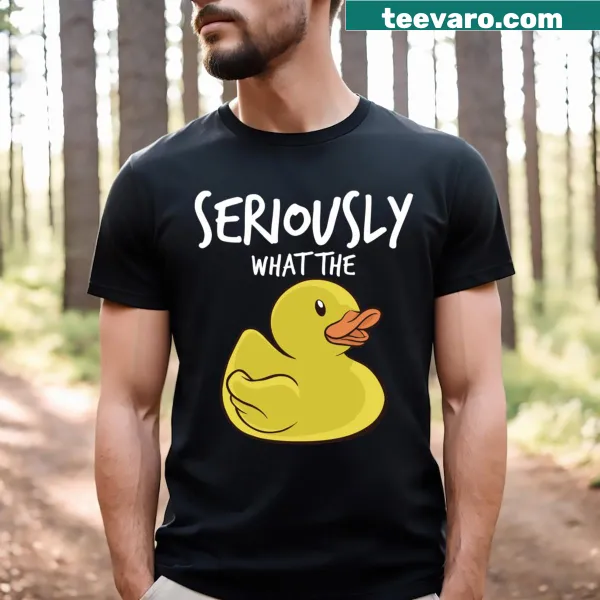 Funny duck-themed T-shirt with humorous phrase