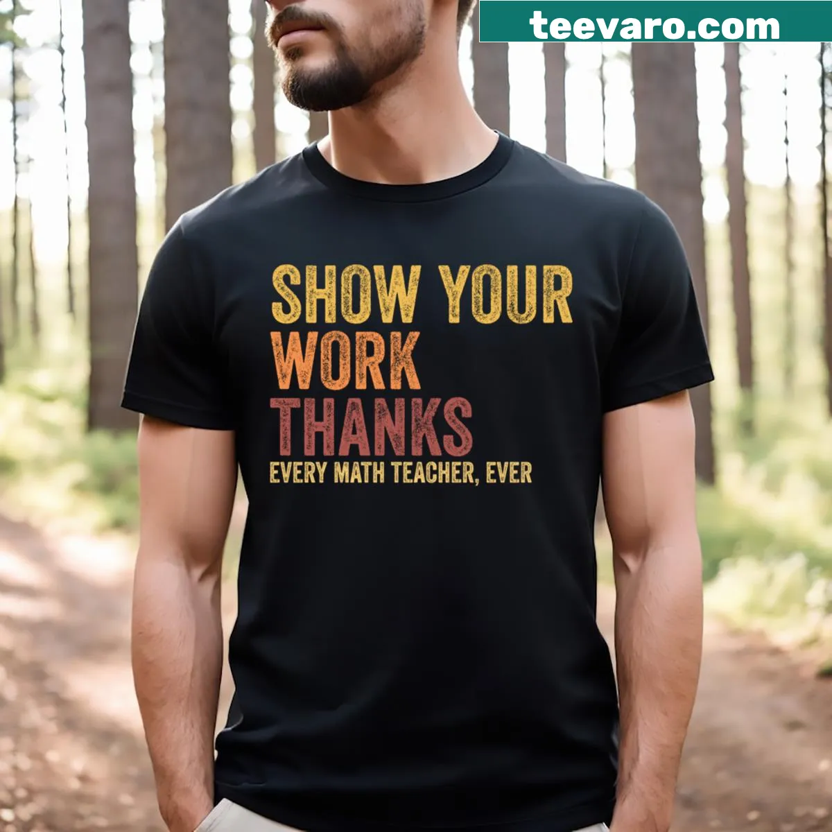 Playful typography design for math education humor — on a men's t-shirt