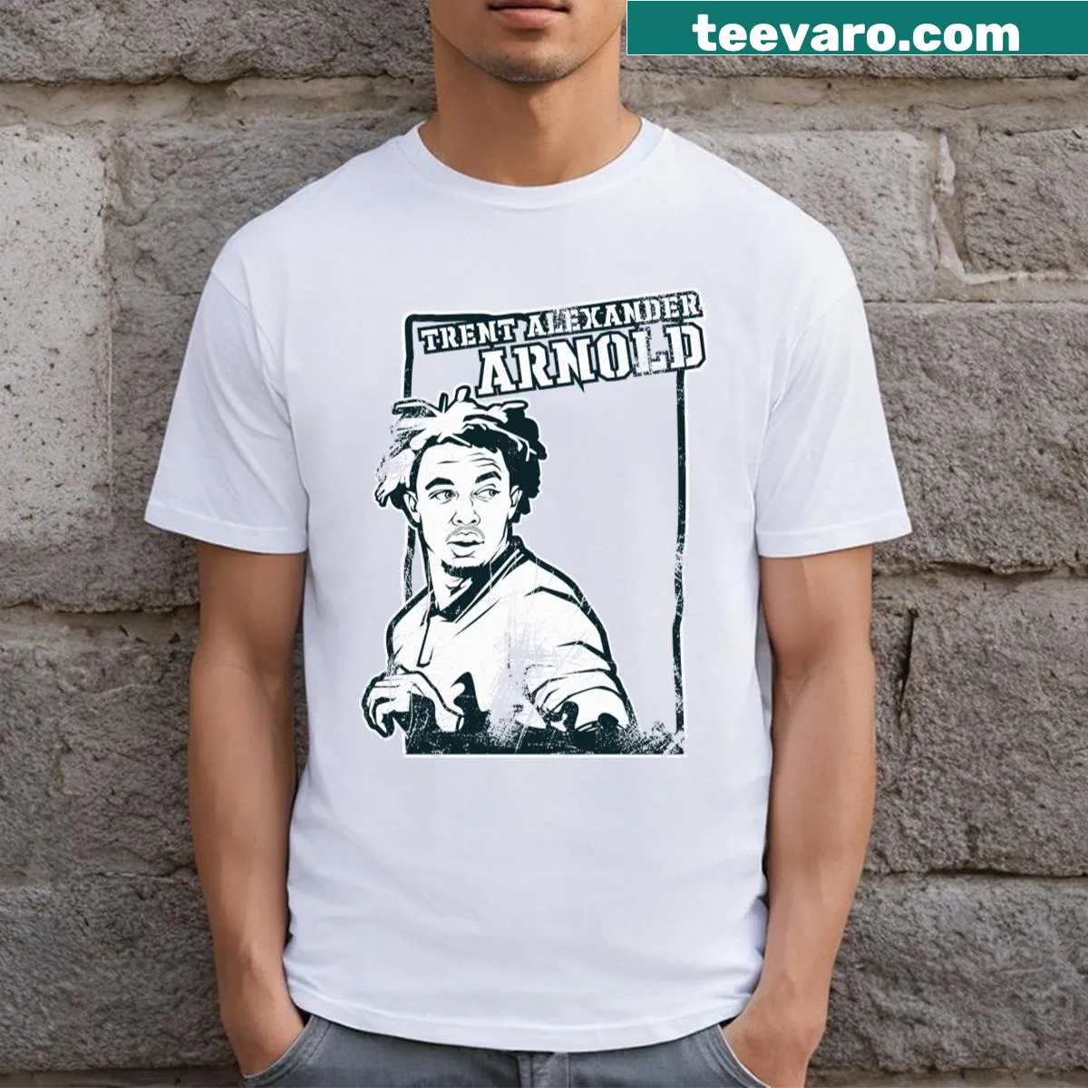 T-shirt featuring the name of soccer player Trent Alexander Arnold. — on a men's t-shirt