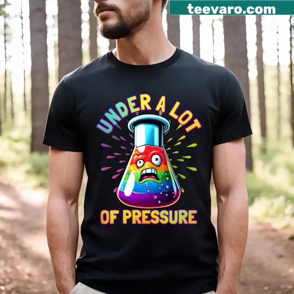 Funny chemistry t-shirt featuring Erlenmeyer flask illustration