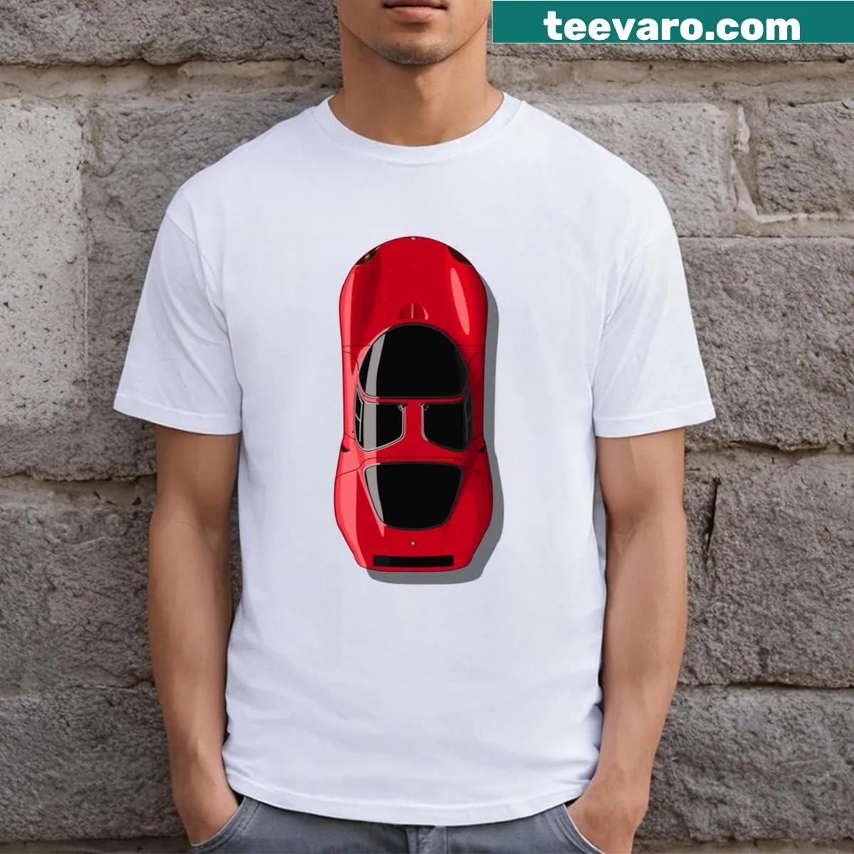 Vector drawing of the 33 Stradale on a T-shirt — on a men's t-shirt