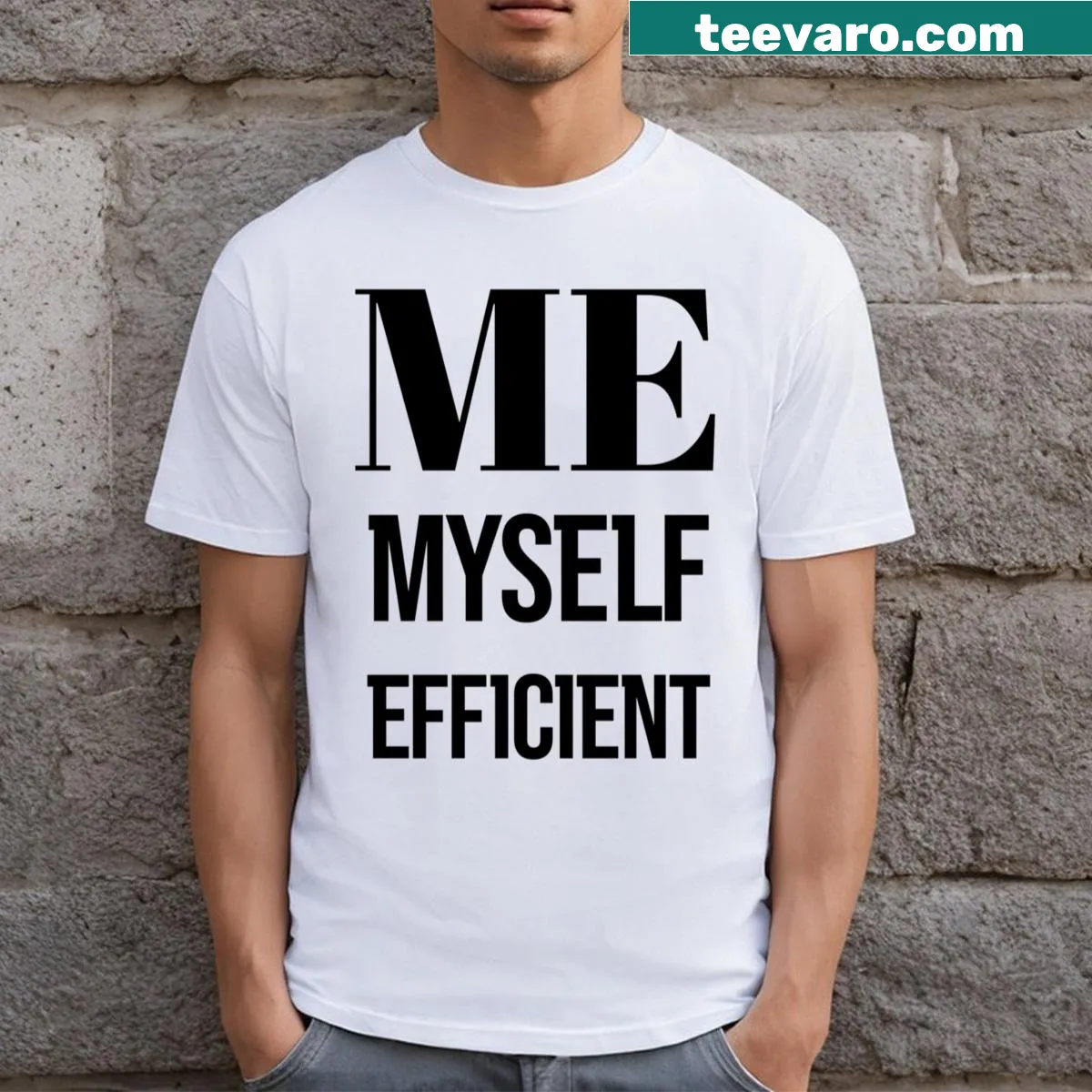 Typography design T-shirt highlighting extroversion and intellect — on a men's t-shirt